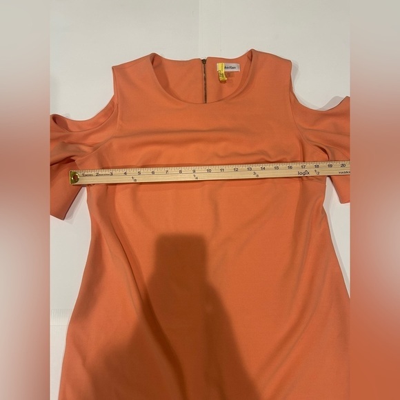 Calvin Klein Dress Midi 14 Cold Shoulder Coral Business Formal - Picture 10 of 13